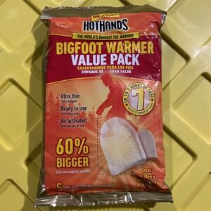 HotHands Adhesive Bigfoot Toe Warmers - 5 Pairs Warmer Heat Value Pack Big Foot